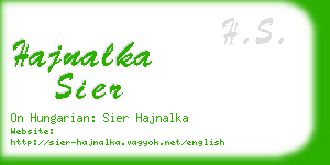 hajnalka sier business card